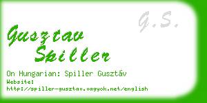 gusztav spiller business card