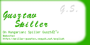 gusztav spiller business card